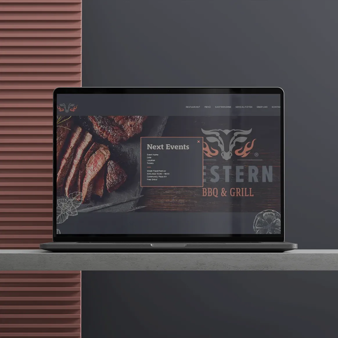 Western BBQ Website Mockup